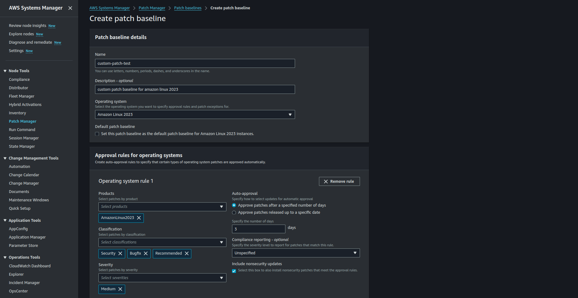 Creating-custom-patch-baseline