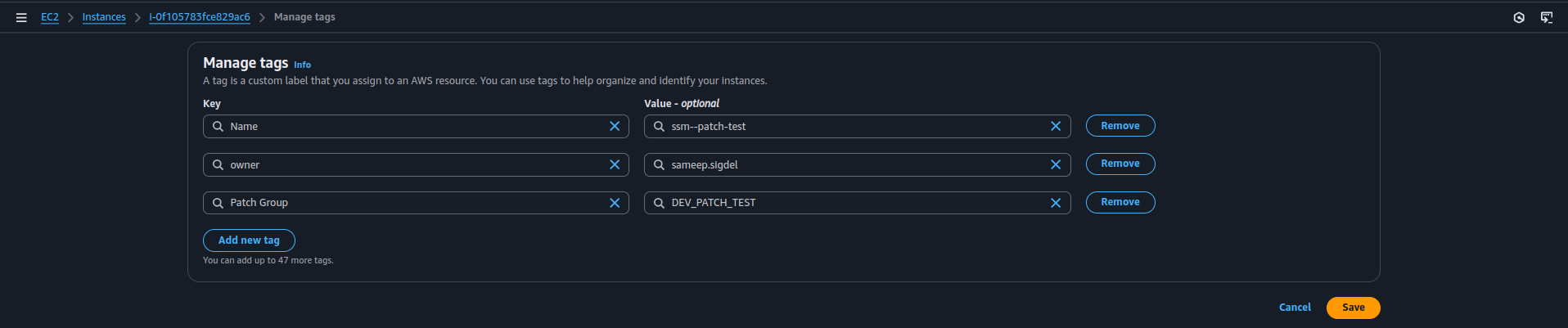 Tagging-EC2-Instances-for-Patch-Group